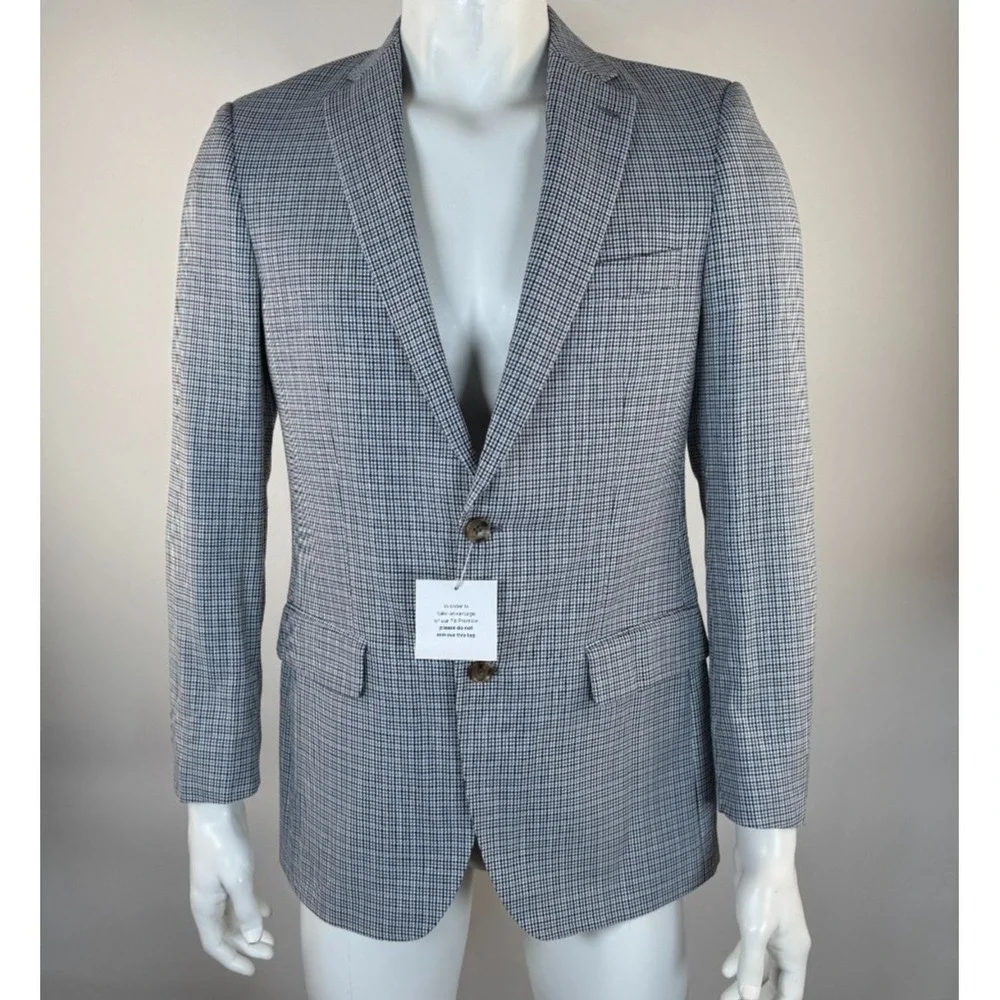 Indochino Wool Linen Blazer Mens 40? NWT $569 Single-Breasted Lined DoubleVented